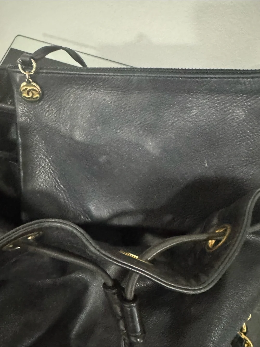 VINTAGE Chanel CC Bucket Bag